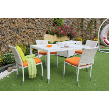 Weather Resistant Poly Rattan Stackable Coffee Dining Set